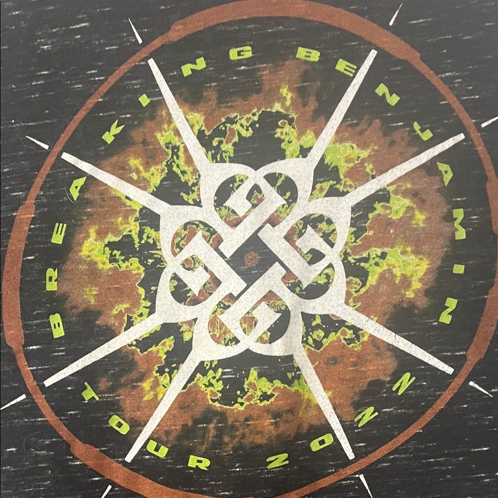 Men's Breaking Benjamin Black Graphic Concert T-Shirt - Picture 2 of 10